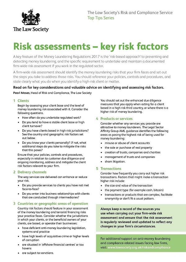 Risk assessments - key risk factors | Feature | Communities - The Law ...